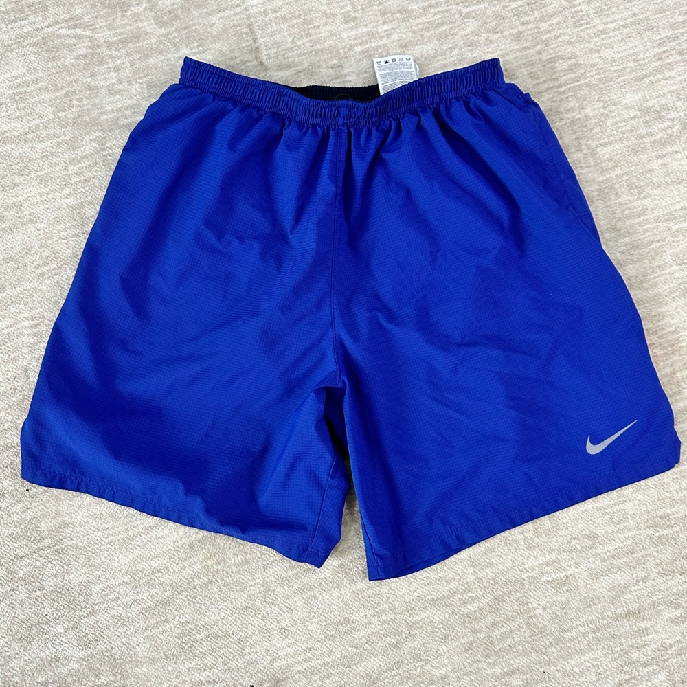 Men’s Royal Blue Dri-Fit Maroon Running Shorts
